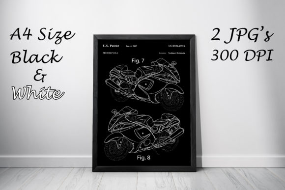 Download Sportbike Patent Poster Drawing Design - Premium Resources