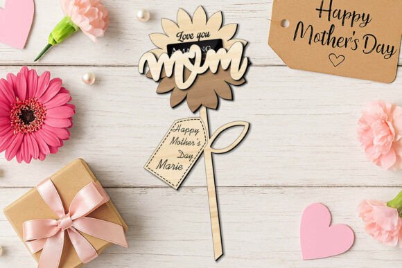 Download SVG Sun Flower Mother's Day Gift Card - Mother's day gift Collection