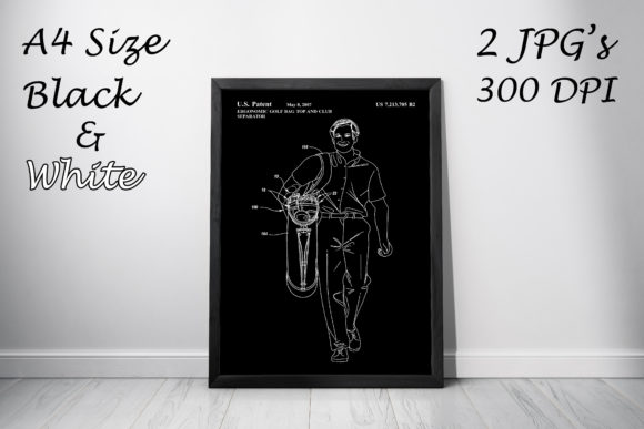 Download Ergonomic Golf Bag Vintage Patent Art - Premium Resources