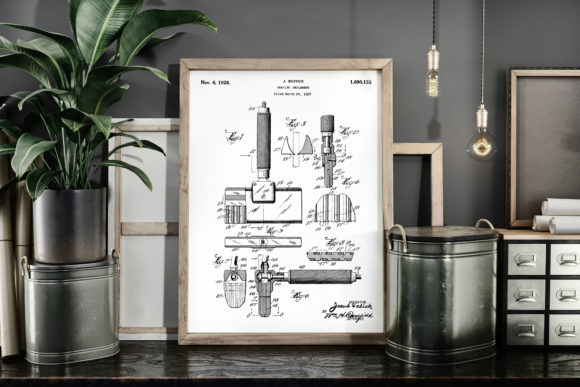 Download Shaving Implement 1928 Patent Art Poster - 1928 Collection