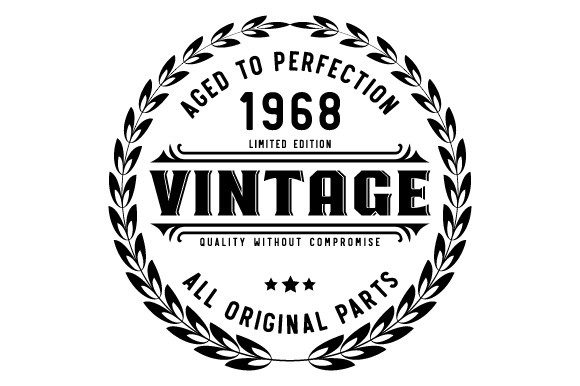 Download Vintage 1968 Aged to Perfection SVG EPS - Eps Collection