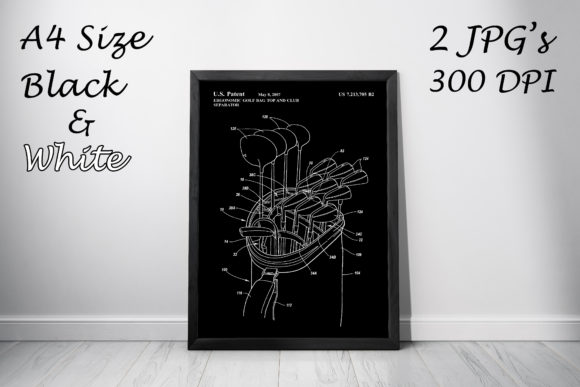 Download Ergonomic Golf Bag Vintage Patent Poster - Premium Resources