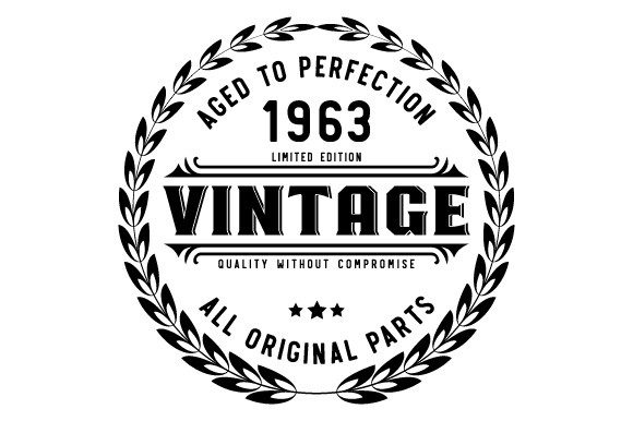 Download Vintage 1963 Aged to Perfection SVG EPS - Eps Collection