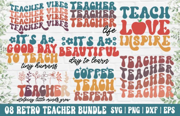Download Retro Teacher SVG Bundle - Teacher PNG - Retro teacher svg bundle Collection